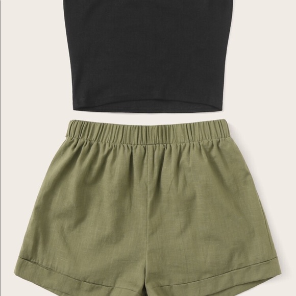 Olive green shorts - Picture 2 of 3